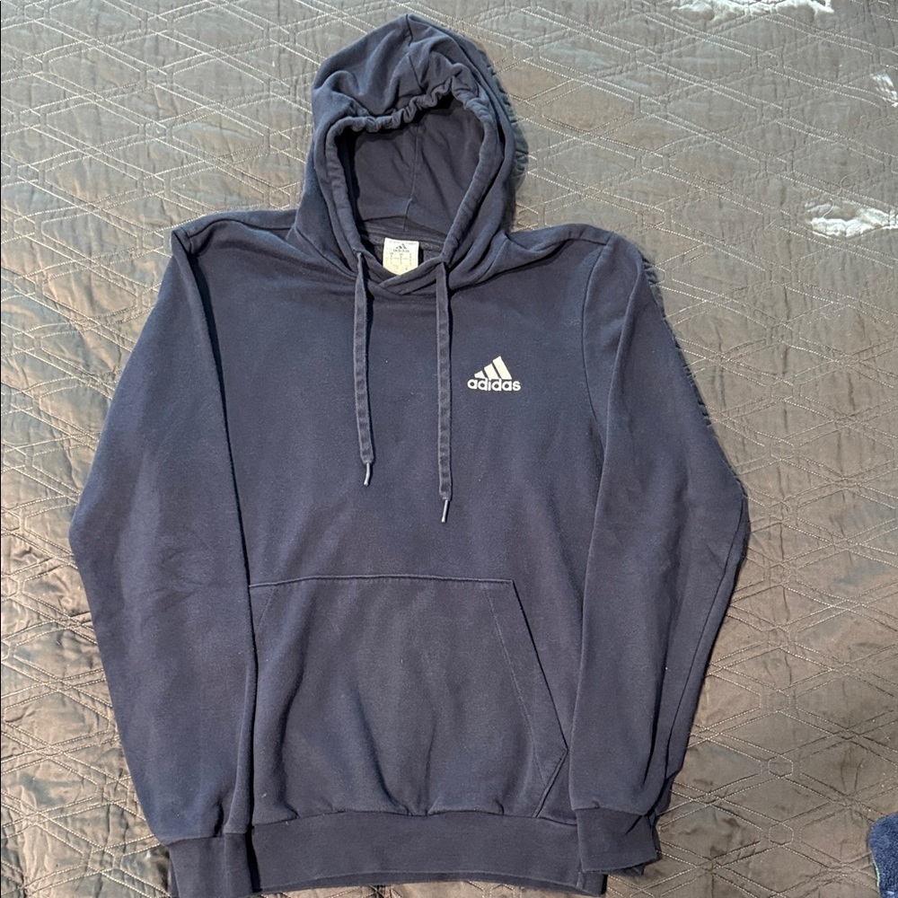 Adidas Men's Dark Blue Hoodie